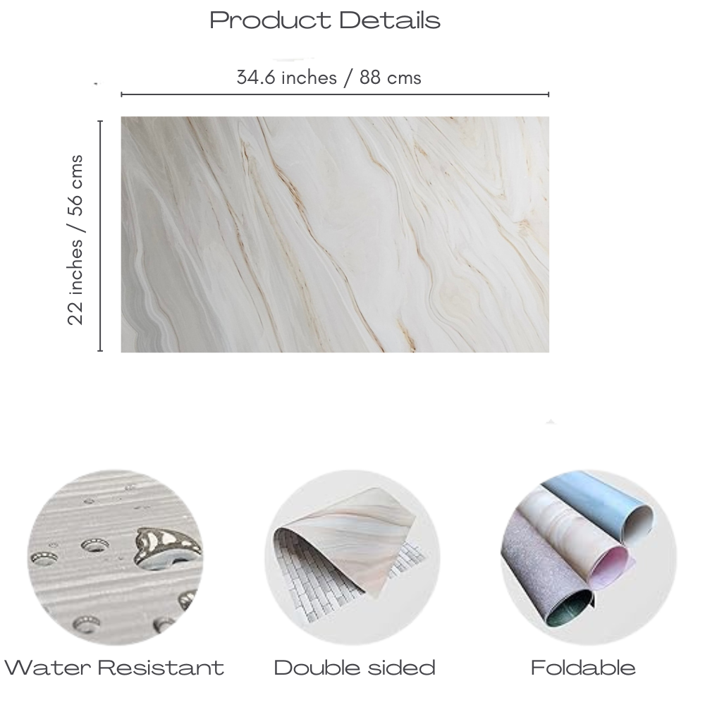 Photo Studio Backdrop Background Sheet-Double Sided Flat Lay Splashproof Premium Paper Backdrop for Food, Small Product Photo Shoot-Size 56x88 (Set of 3)