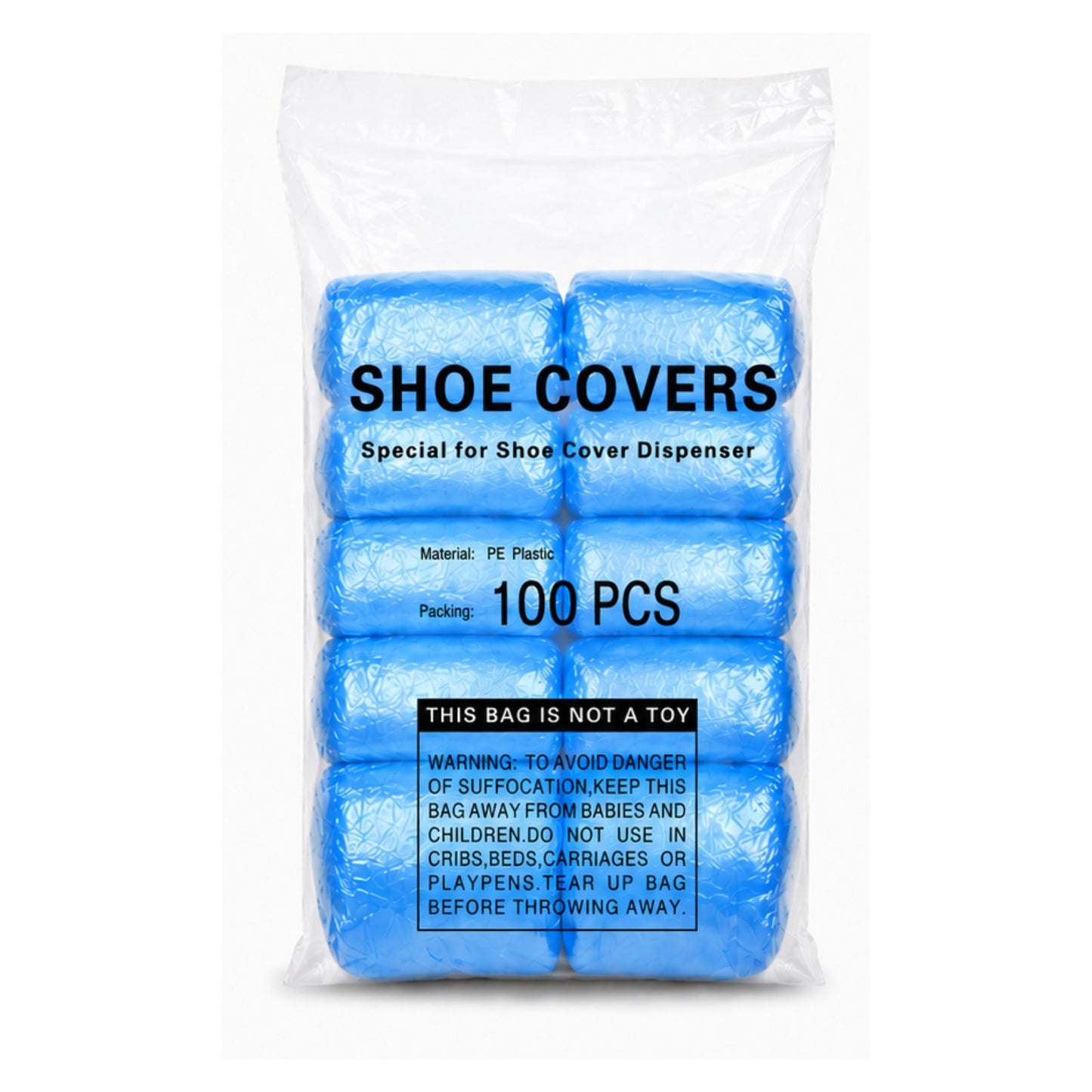 Shoe Cover Dispenser Refills – 100 Pcs / 200 Pcs | T-Clip Compatible Covers for Automatic Dispensers (ONLY REFILLS)