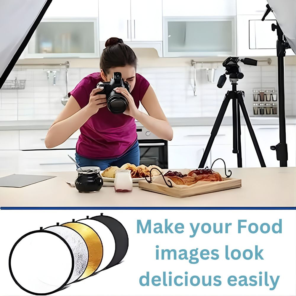 5‑in‑1 Photography Reflector – Camera Reflector & Light Reflector for Photography, Foldable Five in One Reflectors for Studio & Outdoor Shoots