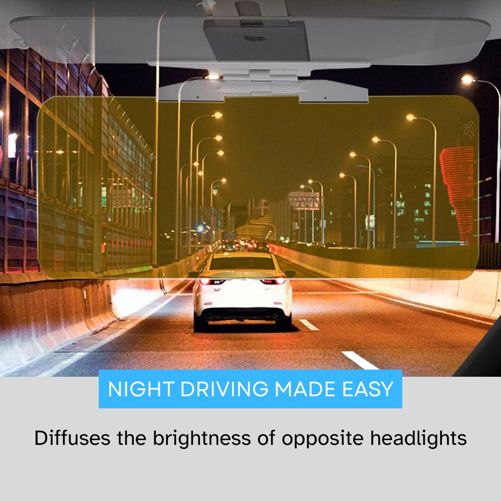 Anti Glare Sun Visor For Car | Day Night Car Visor | UV Protection & Blue Light Filter Blocks 97.4% UV Rays