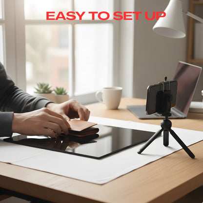 Acrylic White & Black Reflective Display Table Riser for Professional Product Photography,30x30CM Background Boards for Product Table Top Photography Shooting