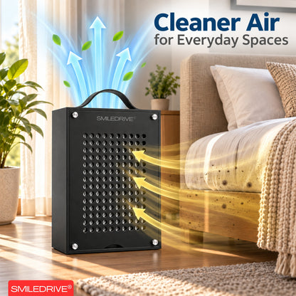 Portable Air Purifier for Home Office Room | H13 HEPA Filter | Removes 99.97% of Particles up to 0.3 Microns | CADR 96 m³/h | Covers up to 200 Sq.ft | Low Noise 50 dB | 25W Energy Efficient | Made in India