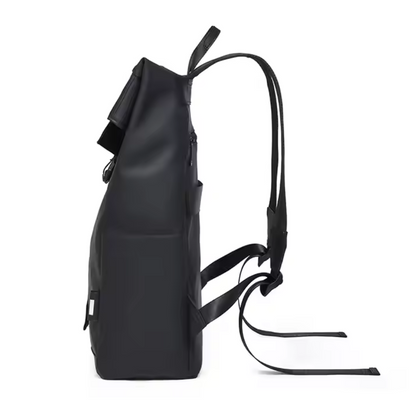 Roll Top Backpack Waterproof Laptop Bag - Stylish & Space Travel, Office & College Faux Leather Bag