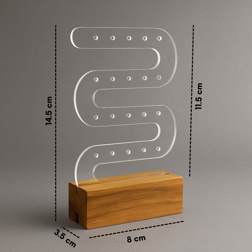 Earring Stands Display Stand for Earrings with Wooden Base