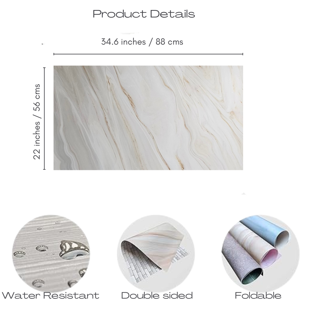 Photo Studio Backdrop Background Sheet-Double Sided Flat Lay Splashproof Premium Paper Backdrop for Food, Small Product Photo Shoot-Size 56x88 (Set of 3)