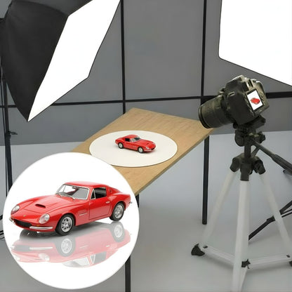 Acrylic White & Black Reflective Display Table Riser for Professional Product Photography,30x30CM Background Boards for Product Table Top Photography Shooting