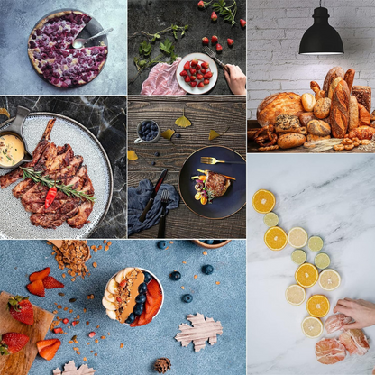 Photo Studio Backdrop Background Sheet-Double Sided Flat Lay Splashproof Premium Paper Backdrop for Food, Small Product Photo Shoot-Size 56x88 (Set of 3)