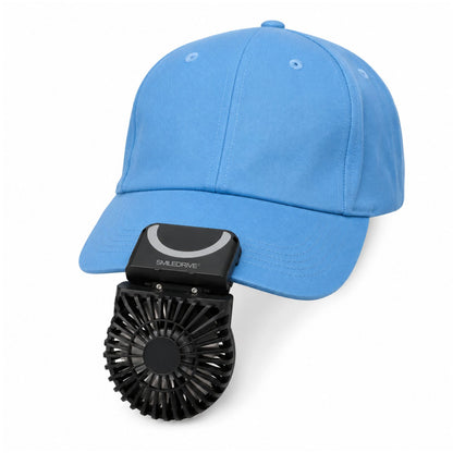 WEARKOOL Fan with Cap & Lanyard | Baseball Cap with Fan | 5 Speed 200mAH Rechargeable BLDC Fan with Powerful Airthrow & Digital Battery Display
