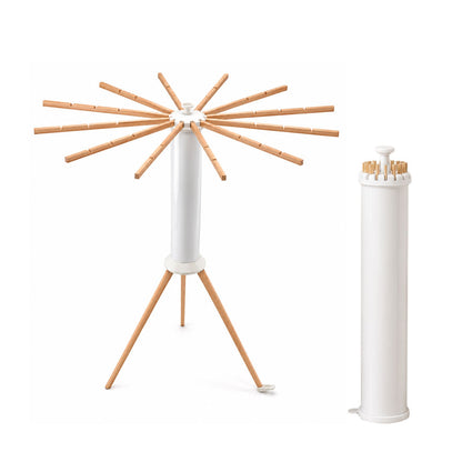 12-Arm Octopus Cloth Drying Stand – Premium Foldable & Rotatable Wooden Laundry Rack | Heavy Duty Tripod Base & Space-Saving Design for Indoor, Balcony & Outdoor Use