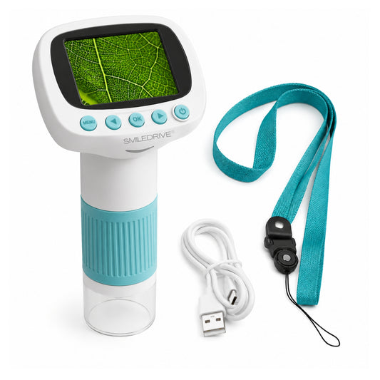 1000X Handheld Digital Microscope for Kids with 2.0" IPS Display | Portable Rechargeable Pocket Microscope with Lanyard| 8 LED Lights | for Coins, Plants, Insects, Jewellery, PCB & Educational Learning