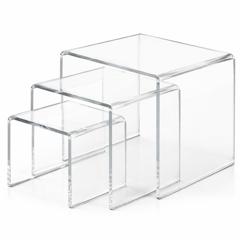 Premium Acrylic Display Risers Set of 3 (3x3, 4x4, 5x5 Inch) – 5MM Thi ...