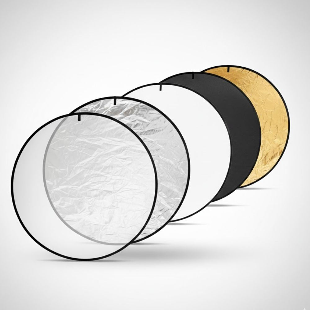 5‑in‑1 Photography Reflector – Camera Reflector & Light Reflector for Photography, Foldable Five in One Reflectors for Studio & Outdoor Shoots