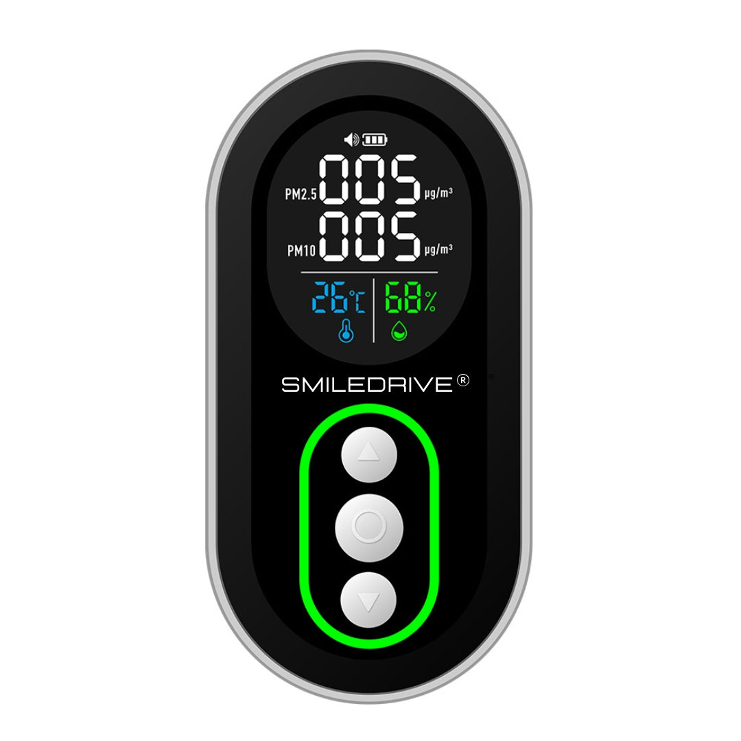 Mini PM2.5 PM10 Detector Air Quality Monitor with Humidity & Temperature Meter-Indoor AQI Monitoring Device