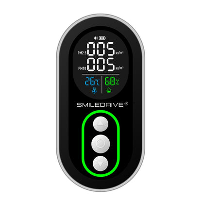 Mini PM2.5 PM10 Detector Air Quality Monitor with Humidity & Temperature Meter-Indoor AQI Monitoring Device