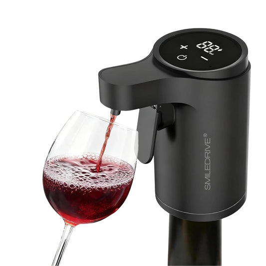 Automatic Peg Dispenser Measurer | Wine Aerator | Peg Measurement Machine for Home Bar | USB Rechargeable Bottle Dispenser for Wine, Whiskey, Spirits | Black