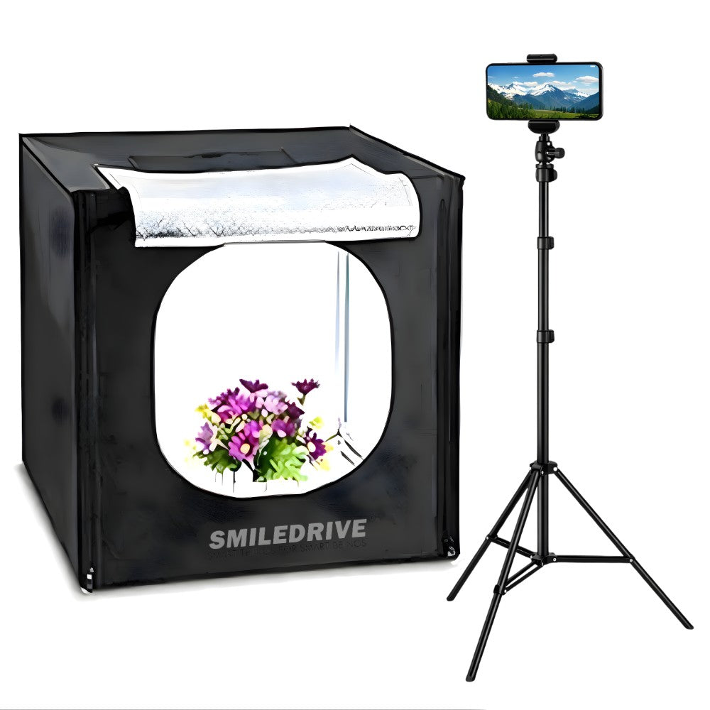 Photo Studio Light Box Product Photography 43 sq cm Lighting Tent with 2 LED-Made in India Photo Booth with a Tripod