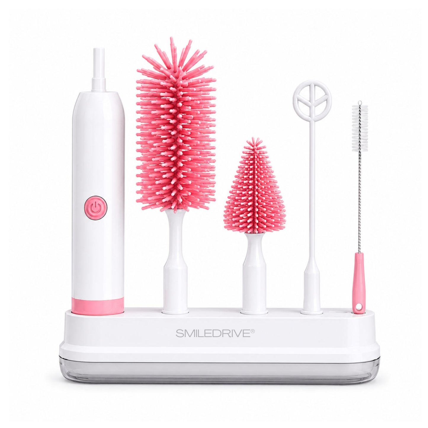 Electric Bottle Cleaning Brush Set with USB Rechargeable Handle | 4-in-1 Baby Bottle Brush Cleaner Kit | For All Bottles, Feeding Bottles, Nipples & their Accessories