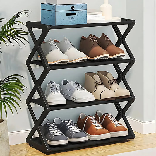 SMILEDRIVE® Small Plastic Shoe Rack – Space-Saving, Dust-Proof, and Easy-to-Assemble Shoe Organizer