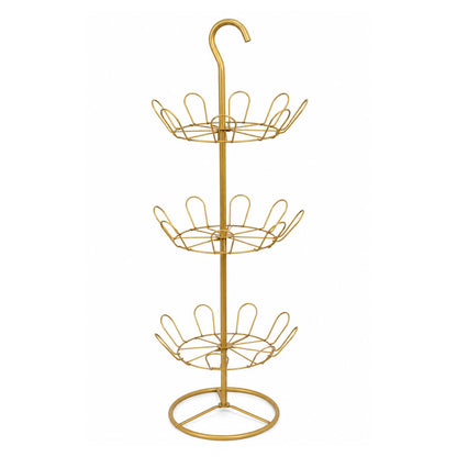 Shoe Drying Rack for Balcony & Bathroom | 3-Tier Rotating Shoe Stand Organizer with Hanging Hook
