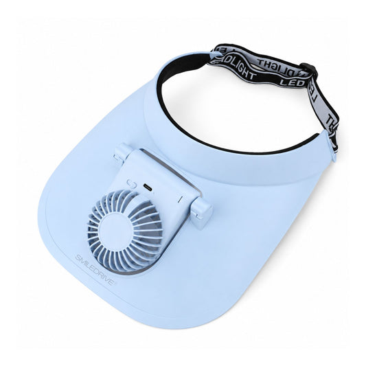 Cooling Fan Cap with Rechargeable Fan, 2-Speed Adjustable Fan, Hands-Free Cooling Hat, Lightweight Cap for Daily Use- Walking, Gardening, Hiking, Camping & Indoor/ Outdoor Work | Available in Blue, Pink & White