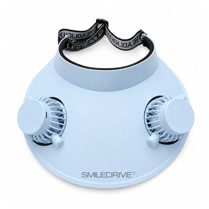 Cooling Fan Cap with Dual Rechargeable Fans, 3-Speed Adjustable Fan, Hands-Free Cooling Hat, Lightweight Cap for Daily Use- Walking, Gardening, Hiking, Camping & Indoor/ Outdoor Work | Available in Blue, Pink & White