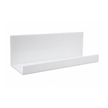 Floating Wall Shelf | Multipurpose Acrylic Shelf for Kitchen, Bathroom, Vanity & Office | White-No Drilling Required