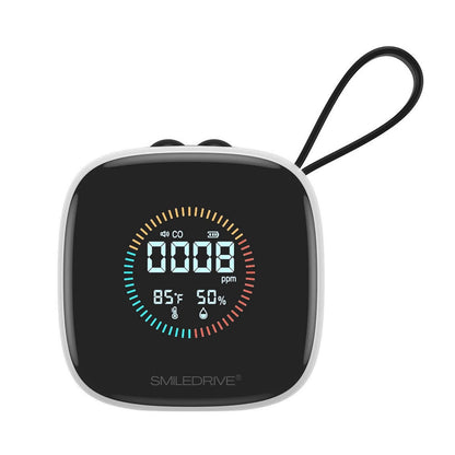 Portable Carbon Monoxide Detector with LCD Display | Handheld CO detector with Audible Alarm Real-Time Gas Monitoring | Rechargeable Safety Alert Device for Home, Car, Camping, Kitchen, Industry & Travel