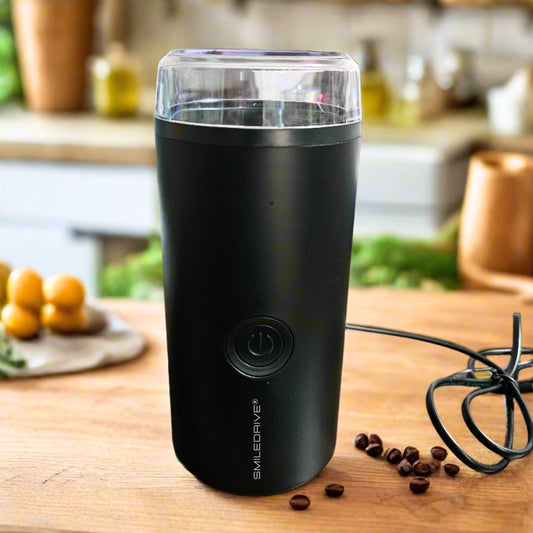 Smiledrive Electric Coffee Grinder with Safe and Durable 304 Stainless Steel Blades,Fast Grinding for Coffee Beans, Dried Spice, Nuts, Herbs with Cleaning Brush