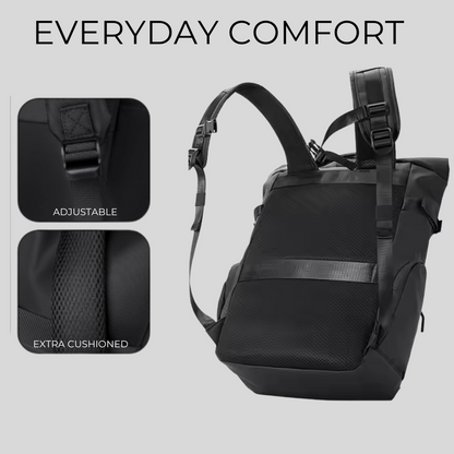 Waterproof Rolltop Laptop Backpack Unisex Bag | Expandable 20–25L | Fits 15.6" Laptop | Anti-Theft, Lightweight Bag for Men & Women | Stylish Travel, Office & College Backpack