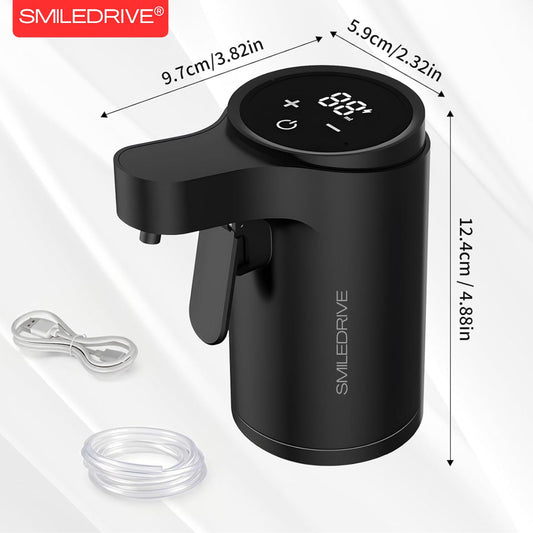 Automatic Peg Dispenser Measurer | Wine Aerator | Peg Measurement Machine for Home Bar | USB Rechargeable Bottle Dispenser for Wine, Whiskey, Spirits | Black