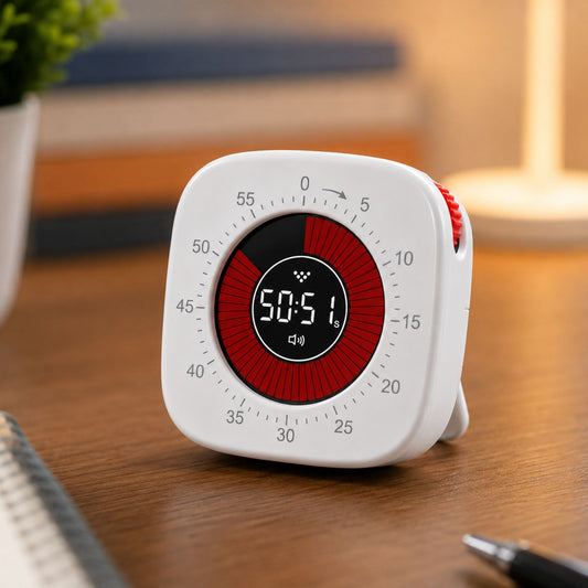 Digital Visual Timer with Countdown Display, Silent & Audible Alerts, Magnetic Back, Stand & USB Type-C Rechargeable Timer for Study, Cooking, Workouts and Daily Routines