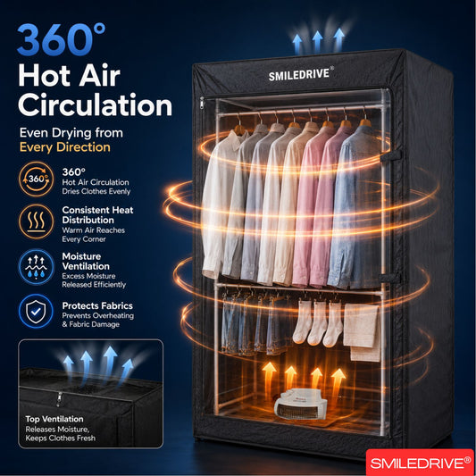 Electric Clothes Dryer Machine | Heavy-Duty 3-Tier Rack | Quick-Dry Technology | Hygienic, Foldable & Space-Saving Design