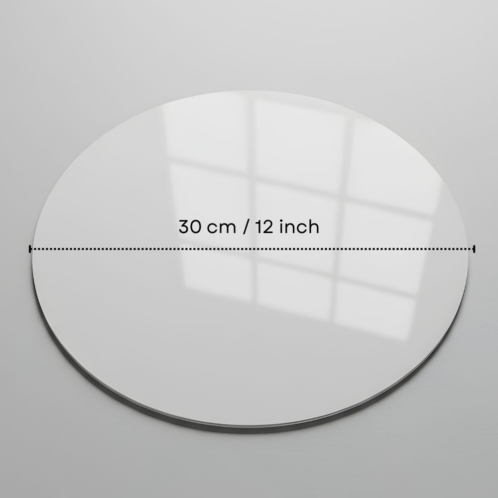 Acrylic White & Black Reflective Display Table Riser for Professional Product Photography,30x30CM Background Boards for Product Table Top Photography Shooting