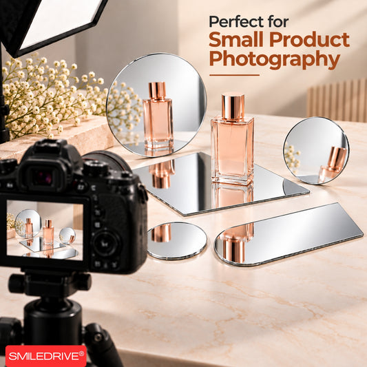 Geometric Acrylic Mirror Photography Props | Reflective Styling Set for Product, Jewellery, Flat Lay, Creative & Small items Photography | 5 Piece Set