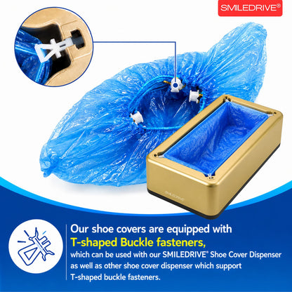 Shoe Cover Dispenser Refills – 100 Pcs / 200 Pcs | T-Clip Compatible Covers for Automatic Dispensers (ONLY REFILLS)