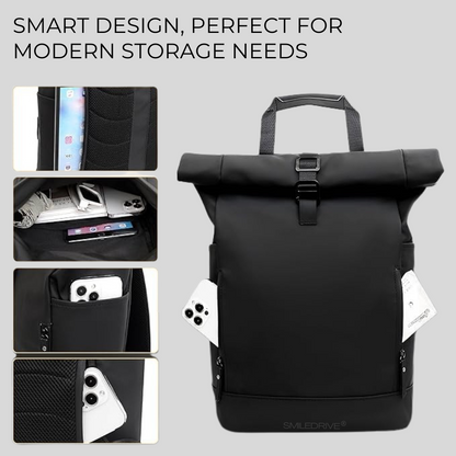 Waterproof Bag for Laptop RollTop Expandable 20-25L, Fits 15.6" Laptop, Anti-Theft, Travel/Office/College Bag for Men & Women