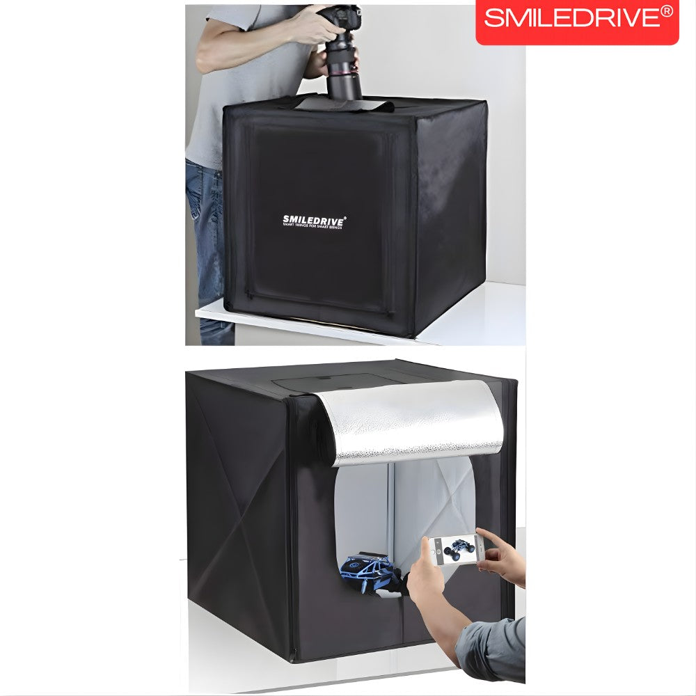 Photo Studio Light Box Product Photography 43 sq cm Lighting Tent with 2 LED-Made in India Photo Booth with a Tripod