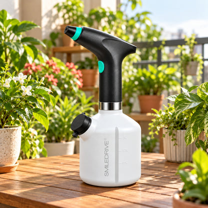 1L Electric Sprayer Bottle, Automatic Watering of Indoor/Outdoor Plants, Mist & Stream Spray with Extended Nozzle, Water level check,  Rechargeable 1200 mAh Battery, Bright Battery Power Indicator, Spray Bottle for Plants, Garden & Household Cleaning