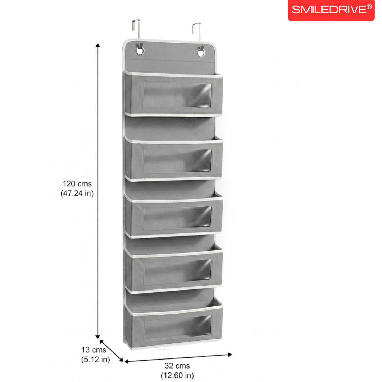 Over the Door Organizer – Hanging Storage Organizer with Clear Window Pockets for Closet, Bedroom, Bathroom | Available in 4/5 Pockets