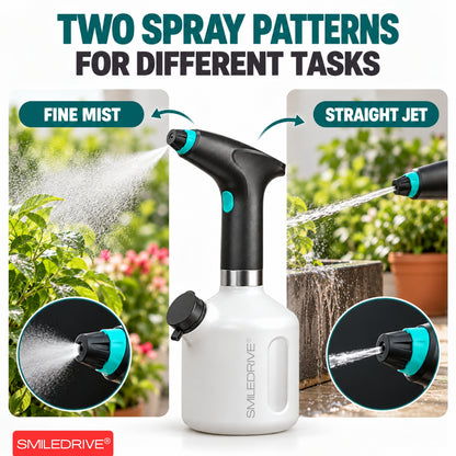 1L Electric Sprayer Bottle, Automatic Watering of Indoor/Outdoor Plants, Mist & Stream Spray with Extended Nozzle, Water level check,  Rechargeable 1200 mAh Battery, Bright Battery Power Indicator, Spray Bottle for Plants, Garden & Household Cleaning
