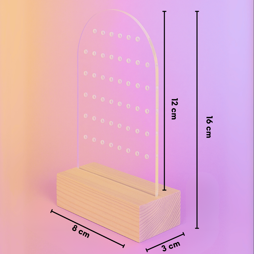 Earring Stands Display Stand for Earrings with Wooden Base