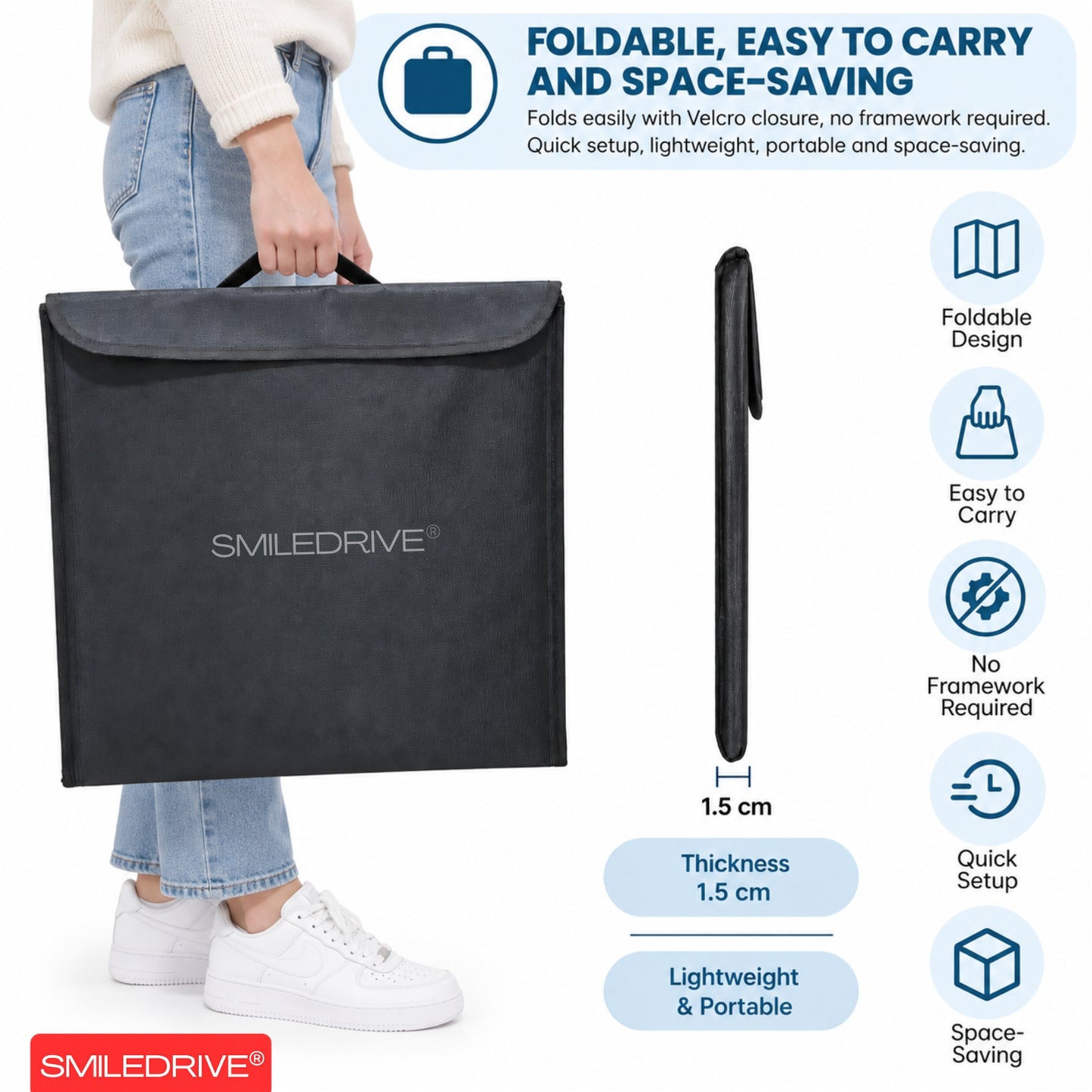 43 cm Product Photography Light Box | Portable Product Photography Box with Reflective Interior | 3 modes LED lights | 5  Backdrops Included | Perfect Photo Booth for jewelry, cosmetics, gadgets, and other small-to-medium items