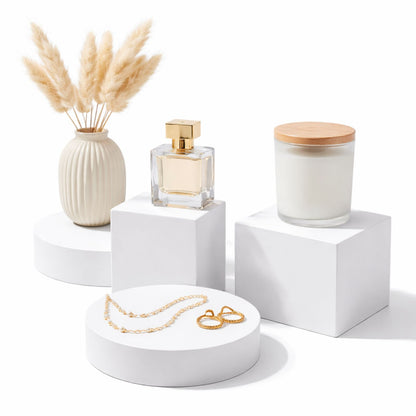 Product Photography Props 6-piece Set | Jewelry photo shoot props | Hard Foam Riser & Blocks | Lightweight, Waterproof, Re-usable