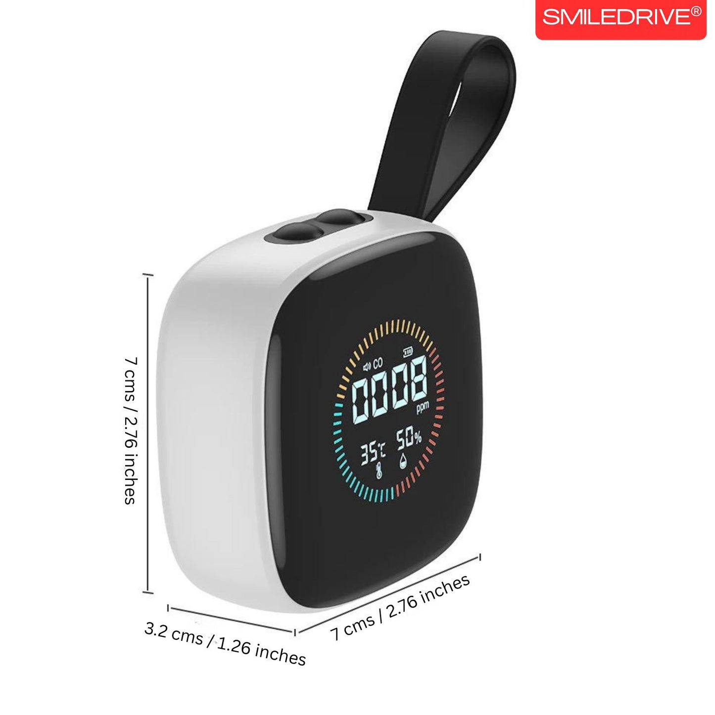 Portable Carbon Monoxide Detector with LCD Display | Handheld CO detector with Audible Alarm Real-Time Gas Monitoring | Rechargeable Safety Alert Device for Home, Car, Camping, Kitchen, Industry & Travel