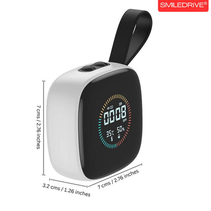Portable Carbon Monoxide Detector with LCD Display | Handheld CO detector with Audible Alarm Real-Time Gas Monitoring | Rechargeable Safety Alert Device for Home, Car, Camping, Kitchen, Industry & Travel