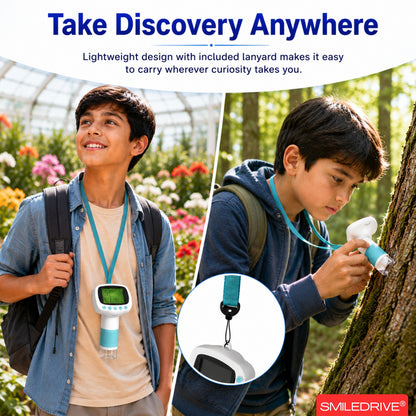 1000X Handheld Digital Microscope for Kids with 2.0" IPS Display | Portable Rechargeable Pocket Microscope with Lanyard| 8 LED Lights | for Coins, Plants, Insects, Jewellery, PCB & Educational Learning
