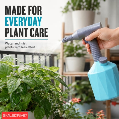 1L Garden Sprayer with Adjustable Mist & Stream | 2000 mAh Rechargeable Battery | USB Charging | Handheld Automatic Sprayer for Plants, Gardening & Household Use