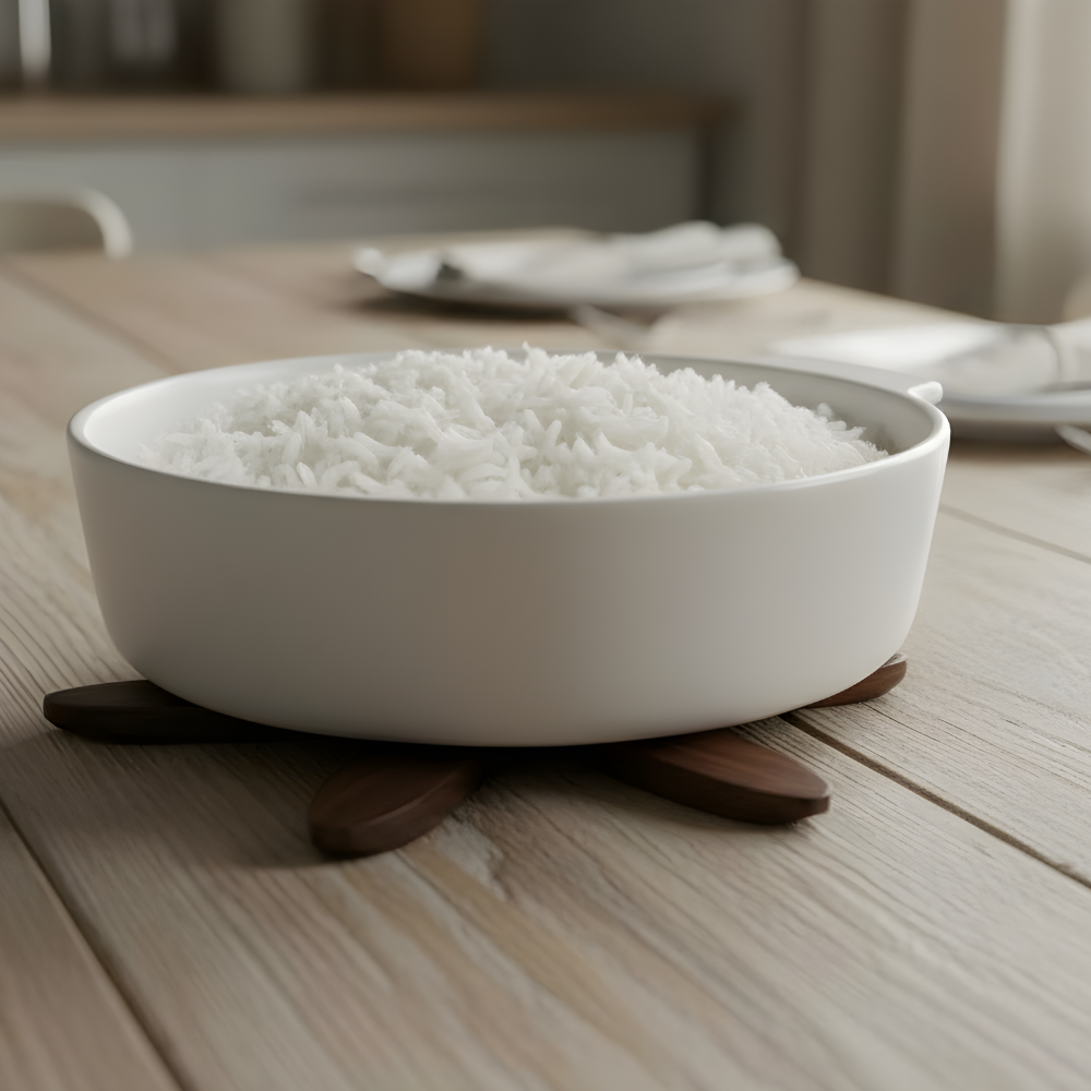 Wooden Trivets for Hot Dishes Coaster for Hot Utensils – Heat-Resistant Trivets for Kitchen & Dining Table (Set of 4)