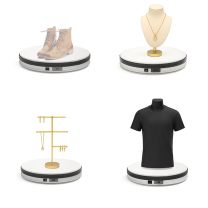 Smiledrive Electric Motorized Photography Turntable 360° Rotatable Display Device for Stores, Exhibitions, Watches, Jewellery-10kg load bearing