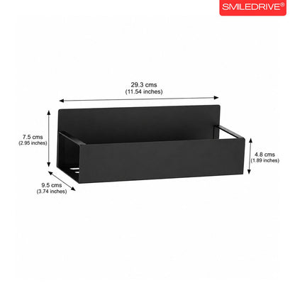 Floating Shelf for Wall | Wall Mounted Metal Shelf | Kitchen Bathroom Wall Rack | No Drill Self Adhesive Washroom Organizer